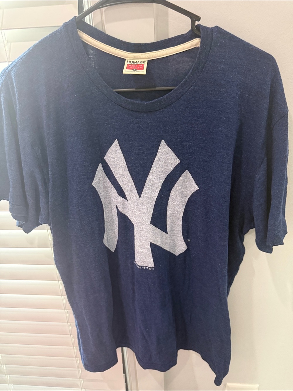 HOMAGE Navy T‑Shirt with White NY Logo